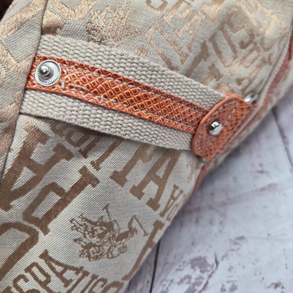 US Polo Assn Horse Medallion All Over Logo Graphics Large Handbag Purse - Picture 8 of 8